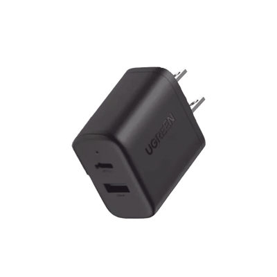 Cargador Rápido de 2 Puertos 20W Negro