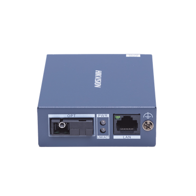 Transceptor Fibra Óptica Gigabit / Monofibra Monomodo / 3 km Distancia / 10/100/1000 Mbps RJ45 / SC / Metal Industrial / 4 kV Protección Rayos / -20°C a 60°C