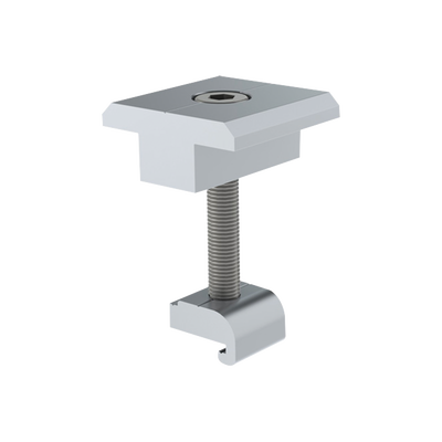 Sujetador Intermedio 30 mm para montaje de paneles solares en riel7