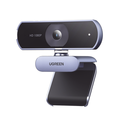 Cámara Web HD con Micrófono Integrado | Resolución 1080P@30FPS | Micrófonos Duales Integrados | Cancelación de Ruido | Corrección de Luz Automática | Vista Amplia de 85° | Rotación Flexible de 36