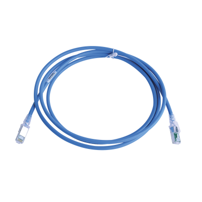 Patch Cord Z-MAX Cat6A S/FTP, CM/LS0H, 2.13 Metros (7 Pies), Color Azul, Versión Bulk (Sin Empaque Individual)