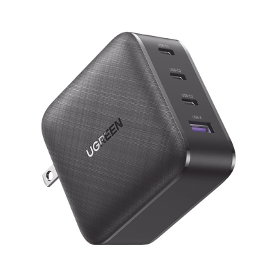 Cargador de 65W con Tecnología GaN II | 4 Puertos de Carga Rápida | 3 USB-C | 1 USB-A | Distribución Automática de Energía  | Tecnología de Protección Térmica | Optimiza la Experiencia de Carga | Enc