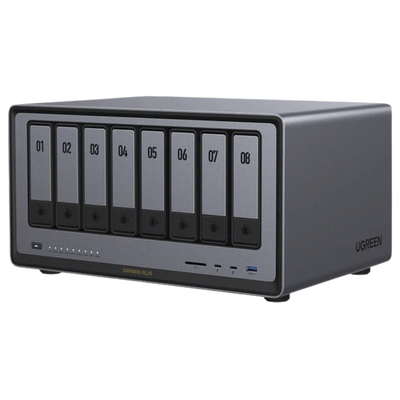 NAS UGREEN NASync DXP8800 Plus / Intel Core i5-1235U 10 Núcleos / 8 Bahías SATA + 2 M.2 NVMe / 2 Puertos 10GbE / Thunderbolt 4 / HDMI 8K / DDR5 Expandible 64GB / PCIe 4.0 x4
