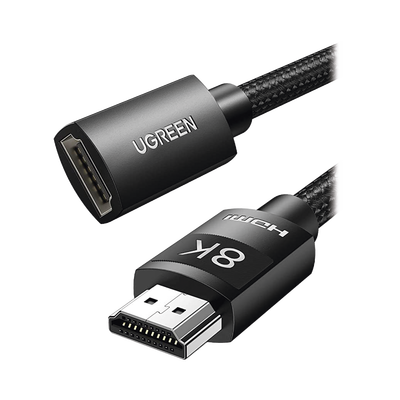 Cable de Extensión HDMI 8K | 1 Metro (3.28 Pies) | Macho a Hembra | HDMI 2.1 | 8K@60Hz | Núcleo de Cobre Puro 28AWG | Soporta la Conexión de Hasta 3 Metros (9.84 Pies) de Largo en HDMI 2.1
