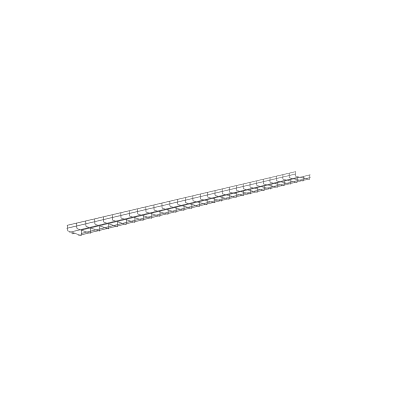 Charola Wire Basket de 8 in (203 mm) de Ancho, 2 in (50 mm) de Alto, 3 m de Largo, Hasta 187 Cables Cat6, Color Negro