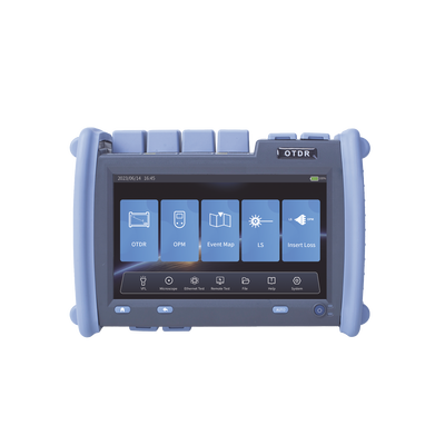 OTDR PRO de Alto Rendimiento para Enlaces de Fibra Óptica Monomodo y Multimodo / Longitudes de Onda: 850nm, 1300nm, 1310nm y 1550nm / Zona Muerta por Evento de 0.8 Metros (2.62 Pies) / VFL 5mW / Distancia de Prueba de hasta 420 km