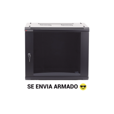 Gabinetes PRECISION, Con Puerta Perforada, de 19in, 6UR, 450mm de Profundidad, Color Negro