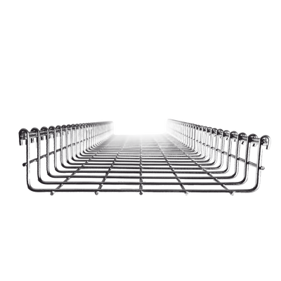 Charola Tipo Malla 66/250 mm, Acabado Electro Zinc, Hasta 263 Cables Cat6, Tramo de 3 Metros