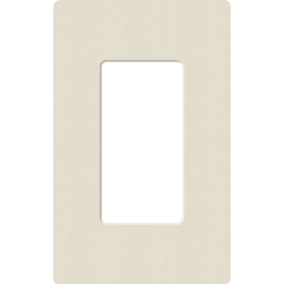 Placa de pared 1 espacio, para atenuador (dimmer), apagador ó control remoto inalámbrico LUTRON.