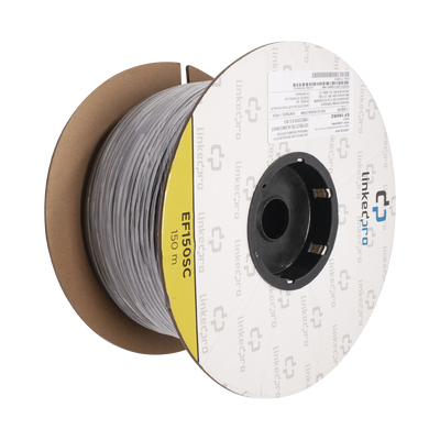 Carrete de Fibra Óptica Monomodo con Conectores SC-SC Duplex, Reforzada con Kevlar, de 150 Metros (492.13 Pies), Para Instalaciones Subterráneas por Tubería