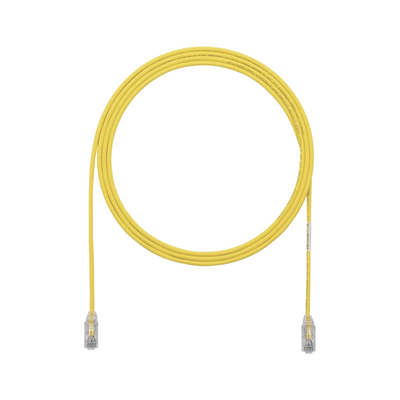 Cable de Parcheo UTP Cat6A, CM/LSZH, Diámetro Reducido (28AWG), Color Amarillo, 5.18 Metros (17 Pies)