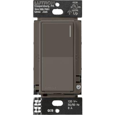 (RadioRa3) Apagador On/Off sunnata color trufa, 8A de iluminación, 5.8A Motor