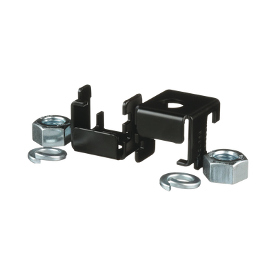 Soporte para Montaje en Charola Tipo Escalerilla, Compatible con Rieles de 9.5 x 38.1 mm o 9.5 x 50.8 mm, Uso Con Varilla Roscada de 5/8", Color Negro 