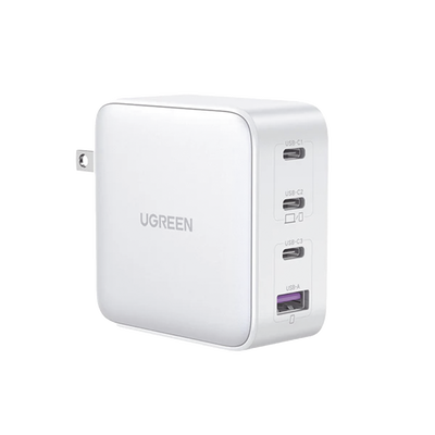 Cargador de 100W serie Nexode | 3 USB-C + 1 USB-A de Carga Rápida | Tecnología GaN II | PD 3.0 | QC4.0 | Chip de Última Generación | Carga Inteligente | Distribución Inteligente de Energía | Color Blanco