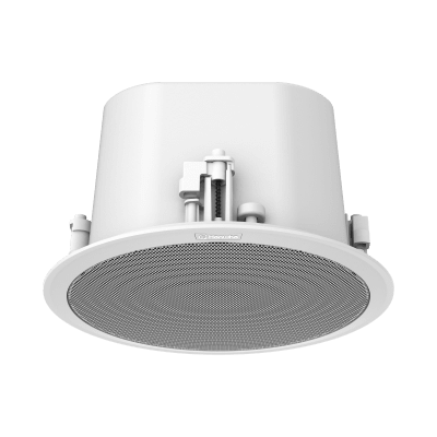 Altavoz IP para instalacion en plafon / 10W / PoE+ / Para integración con sistema Hanwha / SIP, IPv4, HTTP, DNS, NTP, TCP, UDP, ARP.