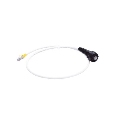 (XC6A-S10-B05) Patch Cord RJ45 Cat6A S/FTP T568A/B CM/LS0H1 Blanco Amarillo 3.05 Metros (10 Pies)