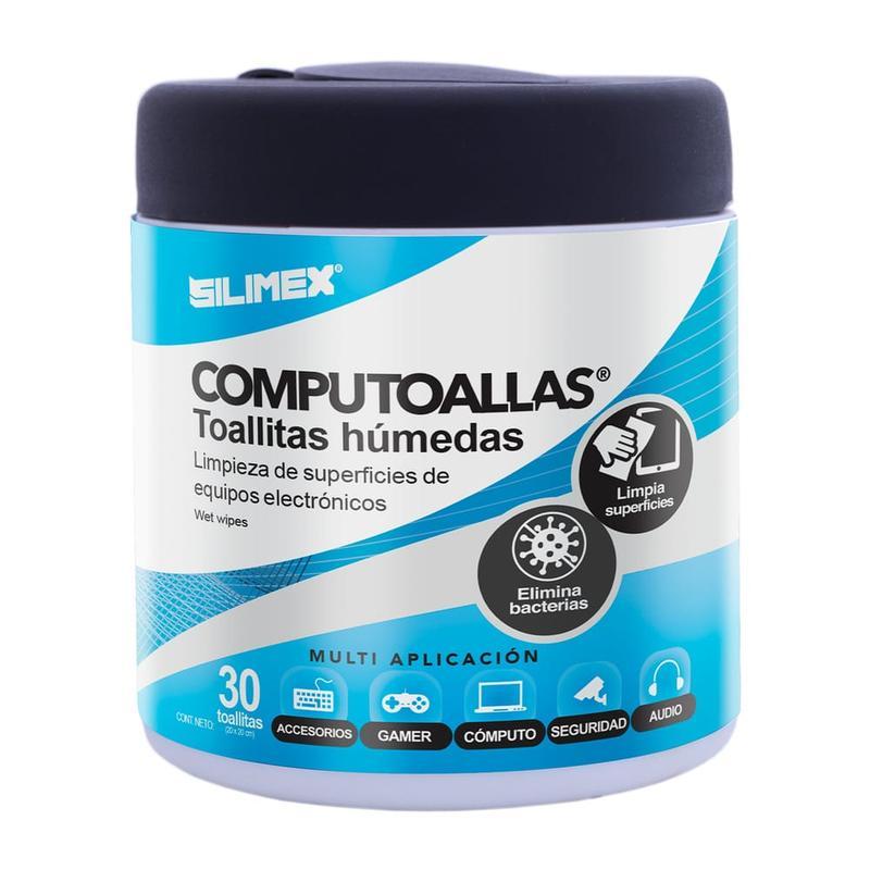 TOALLAS HUMEDAS SILIMEX BOTE CON 30 PZAS COMPUTOALLAS