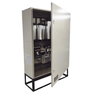 Capacitor Fijo de 5 KVAR y 240 VCA, con Interruptro y Gabinete 