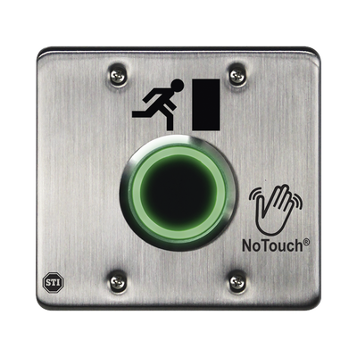 Interruptor IR NoTouch® de Acero Inoxidable, Salida Doble, Símbolo de Puerta