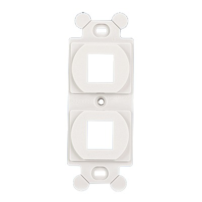 Marco de Módulo Dúplex, Para Placas Frontales Estándar NEMA 106, Acepta 2 Módulos Keystone, Color Blanco Mate