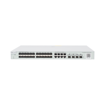Switch administrable Capa 3, 24 puertos SFP 1G, 8 puertos Ethernet 1G Combo y 4 SFP+ 10G, gestión remota en la nube