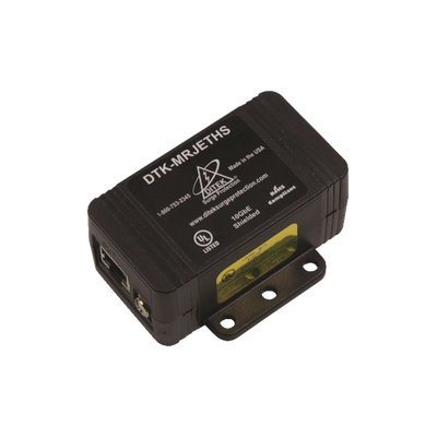 Protector de un solo canal 10GbE para sistemas de CCTV , Ideal para protección de cableado categoría CAT5e, CAT6 y CAT6A.