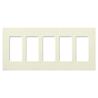 Placa de pared 3 espacios, color blanco, para atenuador (dimmer), switch ó control remoto PICO inalámbrico.