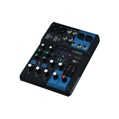 Mezcladora de Audio | 6 Canales | 2 entradas de micro/6 de línea (2 mono + 2 estéreo) | Efectos Integrados | Alimentación Phantom 