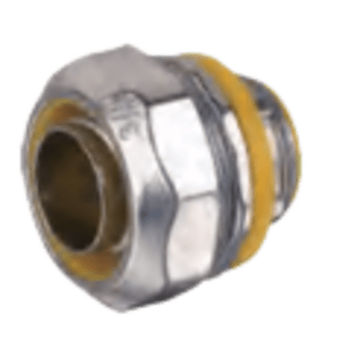 Conector Metálico Recto para Tubo Liquid Tight de 1/2"/ Aleación de Zinc.