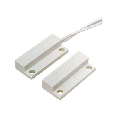 Contactos Magnéticos de Montaje Superficial / Miniatura / Lazo Cerrado / Gap 3/4" / Cables Laterales / Blanco o Café / Alta Resistencia