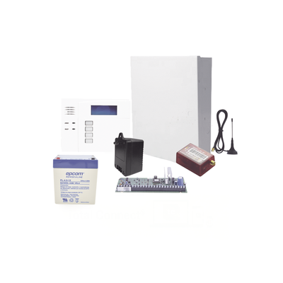 Panel de Alarma / 8 Zonas Programables / 48 Usuarios / 2 Particiones / Comunicador 4G LTE-M / Batería 4Ah / Transformador 16.5Vca