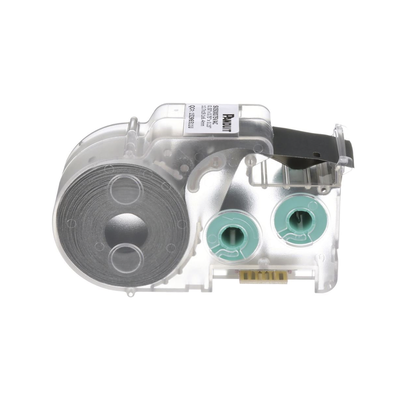 Casete de 350 Etiquetas Autolaminadas de 19 x 19 mm (0.75 x 0.75 pulgadas), para Cables de 2 a 4.1 mm (0.08 a 0.16 pulgadas) de Diámetro, Área de Impresión Color Blanco