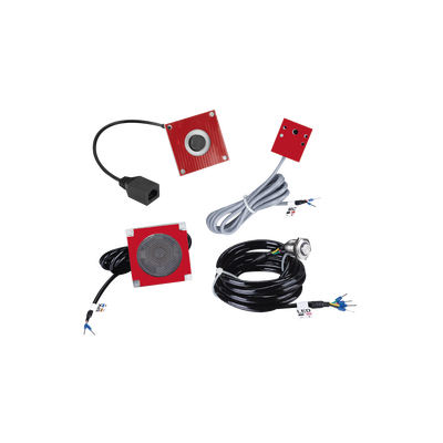 KIT de Accesorios para el modelo PA2F, incluye cámara, micrófono, parlante y botón, múltiples aplicaciones 