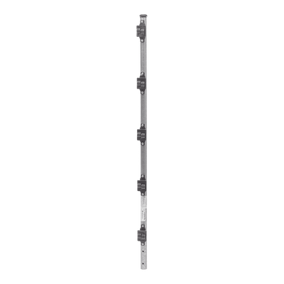 Poste de Paso de 1m para Cerca Electrificada de Tubo Galvanizado cal. 18 de 1"Diam. con 5 Aisladores Instalados.