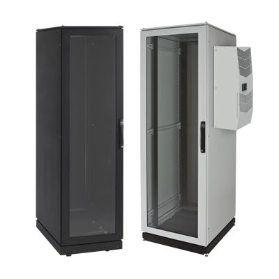 Gabinete de Telecomunicaciones ProLine V/D, 700 mm de Ancho, 800 mm de Profundidad, Compatible Con Aire Acondicionado Tipo G28, 42 UR, Color Gris Claro