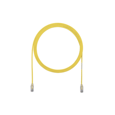 Cable de Parcheo TX6, UTP Cat6, Diámetro Reducido (28AWG), Color Amarillo, 0.91 Metros (3 Pies)