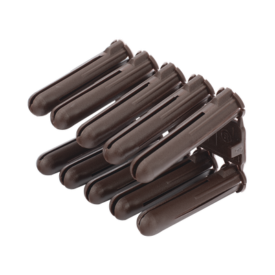 Taquete cafe 5/16" para tornillo 10mm x 1 3/4" (100pzs) (1104-04100) 