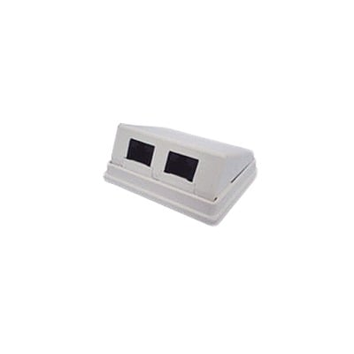 Caja de Pared Angulada Incluye 2 Jacks UTP Cat5e Keystone