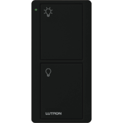 Control remoto PICO 2 botones encender/apagar, color negro, complemente con un switch on/off, Caseta, RA2, RadioRa2