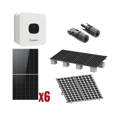 Kit Solar Interconexion  / 3kW  220Vca / Inversor GROWATT/ Montaje Incluido  