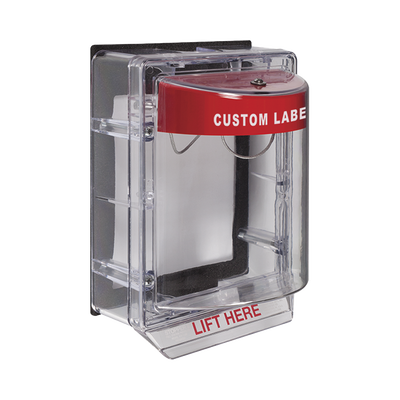 Cubierta Protectora de Policarbonato Serie Stopper IIÆ, Con Bocina, Con Espaciador, Montaje Empotrado, Etiqueta Personalizada