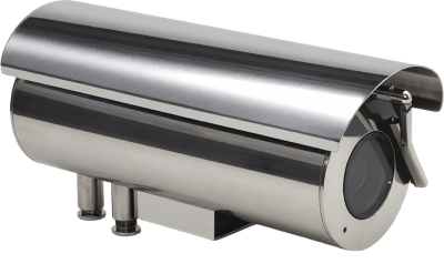 Gabinete para Cámaras Tipo Box (Profesional) / Cumple con Norma Anti-Explosión / Cumple con Norma IP68 / Fabricado en Acero Inoxidable / Limpiaparabrisas Integrado