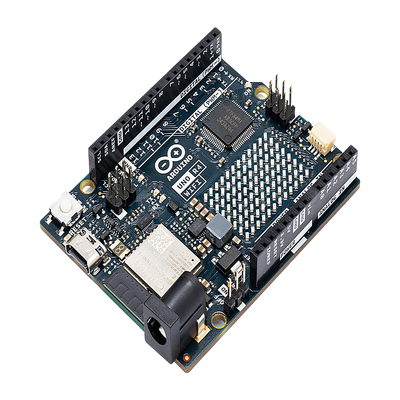Placa de Desarrollo Arduino UNO R4 WiFi / Microcontrolador 32-bit RA4M1 Arm Cortex-M4 48 MHz / ESP32-S3 WiFi 4 y Bluetooth 5 / 256 kB Flash + 32 kB SRAM / Matriz LED 12x8 / DAC 12-bit / Compatibilidad Shields UNO