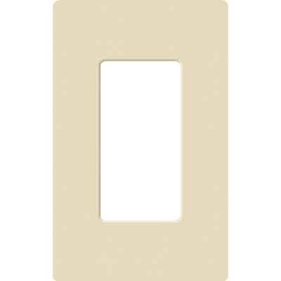 Placa de pared 1 espacio, para atenuador (dimmer), apagador ó control remoto inalámbrico LUTRON.