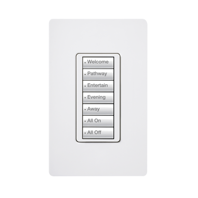 (RadioRA2) Teclado seetouch 7 botones, programe escenas diferentes en cada botón.