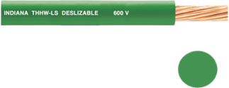 Cable Eléctrico Verde / 12 AWG / THW-LS / THHW-LS / Deslizable / 600 V / NMX-J-010-ANCE / Temperatura 90°C / Cobertura PVC