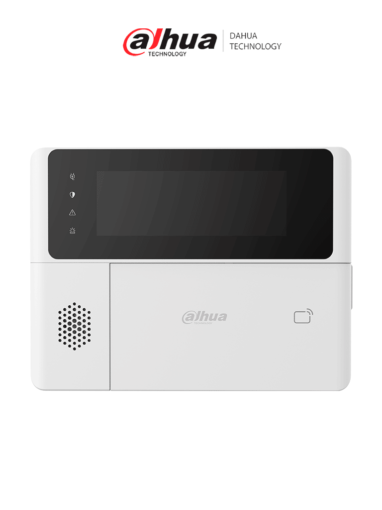 DAHUA DHI-ARK30C-RW2(915) - Teclado Inalámbrico para interior, Frecuencia 915 MHz, Botones físicos, Armado y desarmado a través de contraseña y tarjeta IC, Soporta 3 alarmas: médica, fuego y emergencia, Actualización por Cloud