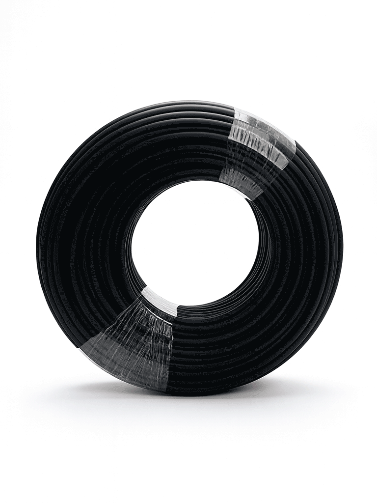 Cable Fotovoltaico H1Z2Z2-K - Carrete 50 metros lineales Cable Fotovoltaico Color Negro 6mm2/ Calibre 10AWG / Cubierta libre de halógenos cero propagación de llama / 1.0/1KVAC, 1500DC / MAX VOLTAJE 1800 VDC