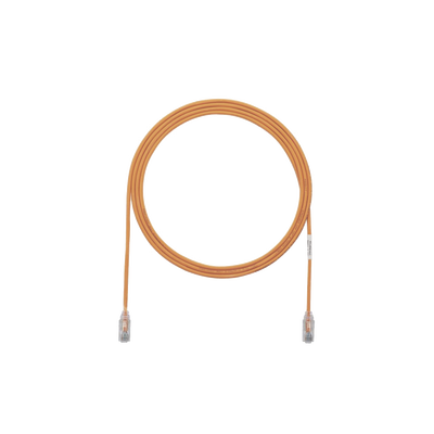 Cable de Parcheo TX6, UTP Cat6, Diámetro Reducido (28AWG), Color Naranja, 0.91 Metros (3 Pies)
