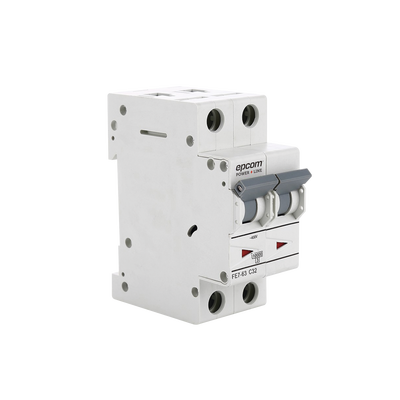 Protección Térmica/ Interruptor 2P, 32A,  Corriente Alterna  400 V CA para Aplicación Fotovoltaica Montaje Riel DIN